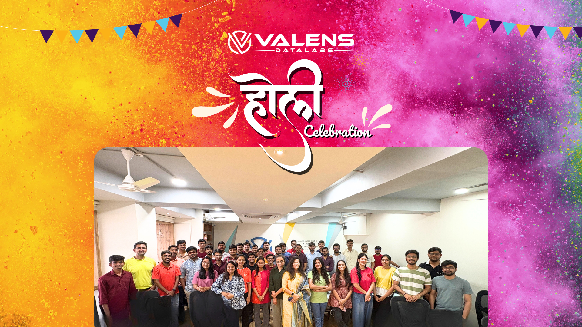 Celebrating Holi with Colors, Joy, and Togetherness at @Valens DataLabs 🌈🫟🔫